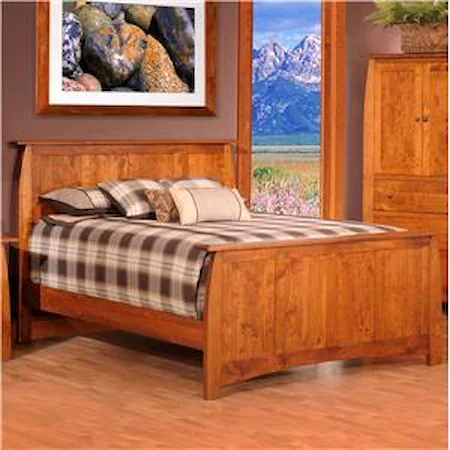 Queen Panel Wood Bed